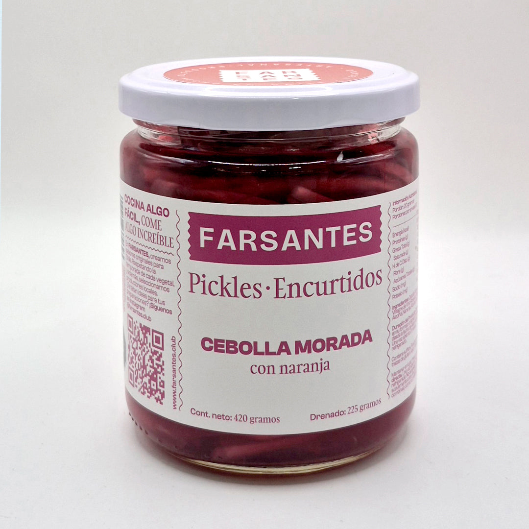 Encurtido de Cebolla Morada con Naranja 420 grs. | FARSANTES