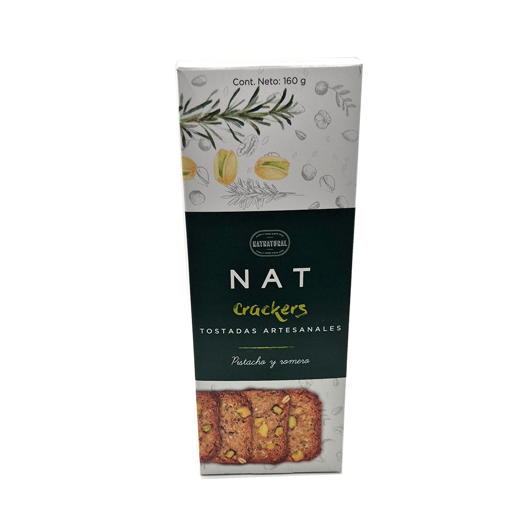 Crackers Pistacho y Romero 160 grs. | NAT CRAKERS