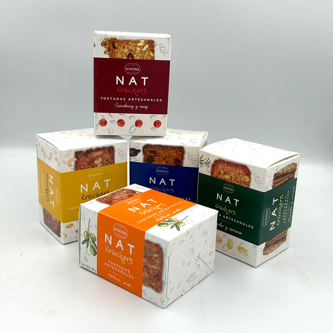 Crackers Caju Datiles Almendras 80  | NAT CRAKERS