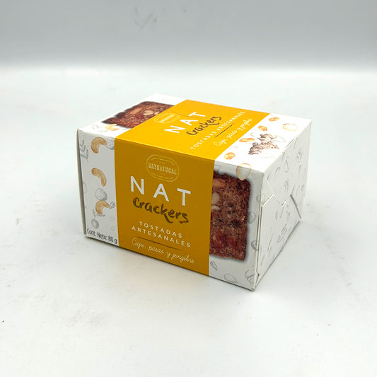Crackers Caju Pasas Jengibre 80 | NAT CRAKERS